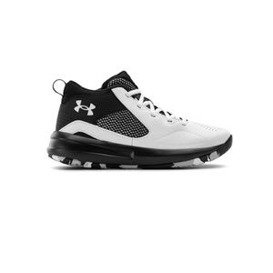 UNDER ARMOUR KID'S LOCKDOWN 5 WHITE/BLACK/WHITE Size 6.5 Y